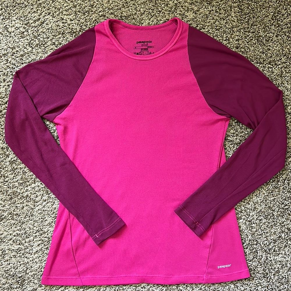 PATAGONIA Women’s Capilene 2, Long-sleeve Layer, Size Medium, Pink and Purple